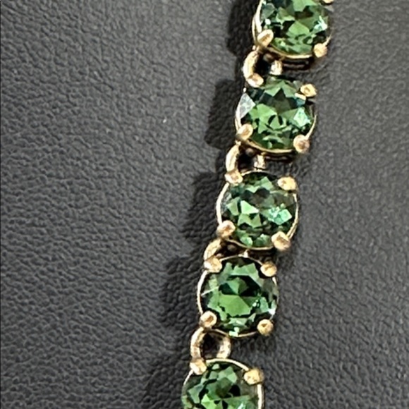 J Crew AB Brûlée & Emerald Green Crystal Statement Necklace - Picture 7 of 16